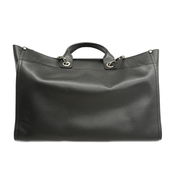 Auth  Chanel Deauville 2WAY Bag Women's Leather Handbag,Shoulder Bag,Tote Bag... - Picture 9 of 9